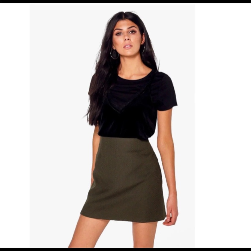 Boohoo Woven Mini Skirt